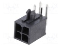 Socket; wire-board; male; Micro-Fit+; 3mm; PIN: 4; with contacts