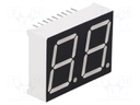 Display: LED; 7-segment; 20.32mm; 0.8"; No.char: 2; red; 11.6mcd