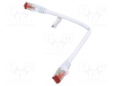 Patch cord; S/FTP; 6; stranded; Cu; LSZH; white; 0.25m; halogen free