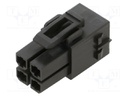 Connector: wire-wire/PCB; plug; female; Mega-Fit; PIN: 4; straight