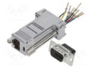 Transition: adapter; RJ45 socket,D-Sub 9pin male