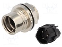 Connector: circular; socket; male; PIN: 3; Buccaneer 6000; 16A; 277V