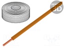 Wire; solid; Cu; 1x0,20mm2; PVC; orange; 60V; -10÷85°C; 10m; 1x0.5mm