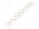 Multigate grommet; TPE (thermoplastic elastomer); white; IP30
