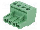 Pluggable terminal block; 5mm; ways: 4; straight; plug; female