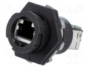 Coupler; PIN: 8; Cat: 5e; shielded; gold-plated; Layout: 8p8c