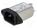 Connector: AC supply; socket; male; 10A; 250VAC; IEC 60320; 0.13mH