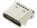 Socket; USB C; THT; angled; USB 3.1