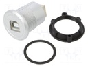 Adapter; USB B socket,both sides; USB 2.0; Thread: M22; 1÷10mm