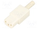 Connector: AC supply; plug; female; 10A; 250VAC; IEC 60320; C13 (F)