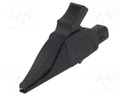 Crocodile clip; 32A; 1kVDC; black; Grip capac: max.30mm