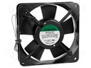 Fan: AC; axial; 115VAC; 120x120x25mm; 132(±7%)m3/h; 46dBA; 2300rpm