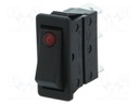 ROCKER; SPST; Pos: 2; OFF-ON; 16A/250VAC; black; neon lamp 250V