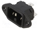 Connector: AC supply; socket; male; 10A; 250VAC; C16; -40÷120°C