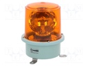 Signaller: lighting; rotating light; amber; Series: SH2; 24VDC