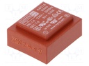 Transformer: encapsulated; 0.6VA; 230VAC; 9V; 66mA; Mounting: PCB
