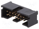 Socket; IDC; male; PIN: 14; straight; THT; gold-plated; 2.54mm