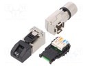 Plug; RJ45; PIN: 8; Cat: 6a,Class EA; shielded; gold-plated; 5÷9mm