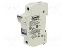 Fuse base; 10x38mm; for DIN rail mounting; 30A; 600VAC; Poles: 1