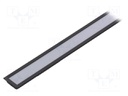 Profiles for LED modules; white; recessed; black; L: 1m; aluminium