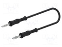 Test lead; 60VDC; 30VAC; 12A; banana plug 4mm,both sides; black