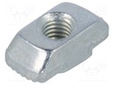 Nut; for profiles; Width of the groove: 8mm; steel; zinc