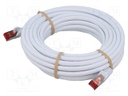 Patch cord; S/FTP; 6; stranded; Cu; LSZH; white; 7.5m; halogen free