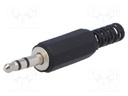 Plug; Jack 3,5mm; male; stereo; with strain relief; straight