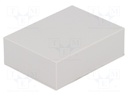 Enclosure: designed for potting; X: 31mm; Y: 41mm; Z: 13mm; ABS; grey