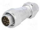 WF16; plug; male; PIN: 10; 5÷6.5mm; soldering; for cable