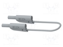 Test lead; 36A; banana plug 4mm,both sides; Len: 2m; grey