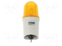 Signaller: lighting-sound; 10÷30VDC; Colour: amber; IP65; -30÷50°C