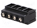 PCB terminal block; angled 90°; 10.16mm; ways: 4; on PCBs; tinned