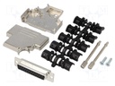 D-Sub; PIN: 25; plug; female; soldering; for cable; black