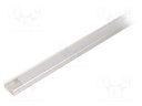 Profiles for LED modules; mat; surface; L: 1m; aluminium; anodized