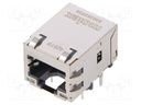 Socket; RJ45; MXMag; PIN: 8; shielded,with LED; gold-plated; THT