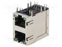 Socket; RJ45; PIN: 8; Cat: 5; shielded; Layout: 8p8c