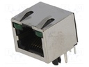 Socket; RJ45; Cat: 5; shielded,with LED; Layout: 8p8c; THT