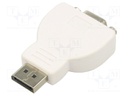 Adapter; D-Sub 15pin socket,DisplayPort plug,VGA female; white