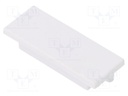 Cap for LED profiles; white; ABS; Application: VARIO30-01