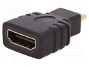 Adapter; HDMI socket,HDMI micro plug; Colour: black