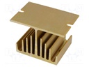 Heatsink: extruded; Y; golden; L: 50mm; W: 75mm; H: 50mm; aluminium