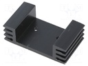 Heatsink: extruded; U; TO220; black; L: 25mm; W: 43mm; H: 13mm