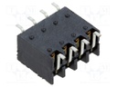 Connector: pin strips; female; PIN: 8; 2.54mm; gold-plated; SMT