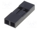 Plug; pin strips; MTE; female; PIN: 2; w/o contacts; 2.54mm; 1x2