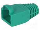 RJ45 plug boot; 6.5mm; Colour: green