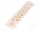 Multigate grommet; TPE (thermoplastic elastomer); white; IP30