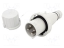Connector: AC supply 3-phase; plug; male; 63A; 400VAC; IEC 60309