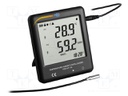 Data logger; temperature,humidity; IP20; Display: LCD 3,9"; ±4%