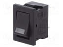 ROCKER; SPST; Pos: 2; ON-OFF; 3A/250VAC; black; LED; Rcont max: 20mΩ